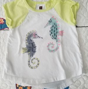 Tea Collection seahorse tee, size 2